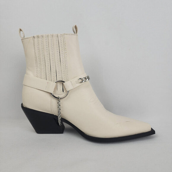 Billini Ellison Bone Leather Western Cowboy Bootie Size 9 - Picture 2 of 9